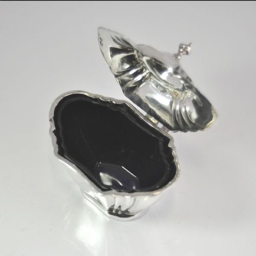SILVER FLUTED MUSTARD POT CHESTER 1896 NATHAN HAYES - ADDITIONAL PHOTO 6