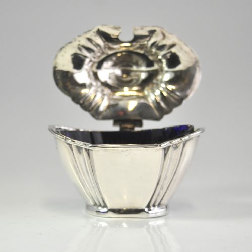 SILVER FLUTED MUSTARD POT CHESTER 1896 NATHAN HAYES - ADDITIONAL PHOTO 7