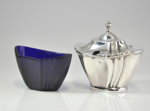 SILVER FLUTED MUSTARD POT CHESTER 1896 NATHAN HAYES - ADDITIONAL PHOTO 8