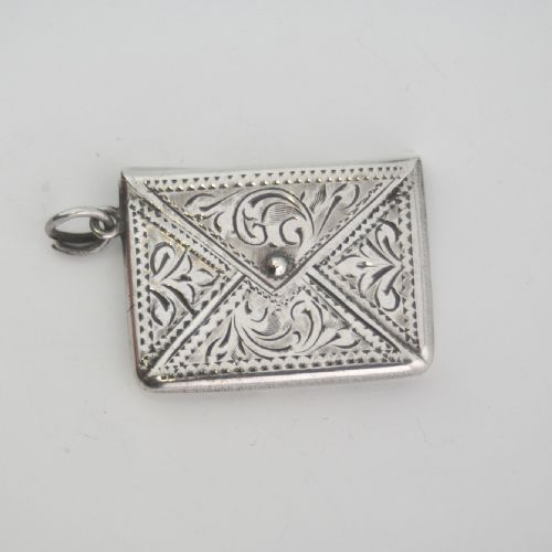 finely detailed silver stamp case birmingham 1915 by adie lovekin njl10304 - CATEGORY: ANTIQUE SILVER - DATED 1920