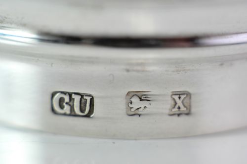 ETCHED GLASS SILVER SUGAR SIFTER LONDON 1922 GEORGE UNITE - ADDITIONAL PHOTO 5