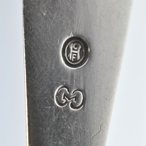 DANISH ART NOUVEAU SILVER SERVING SPOON CHRISTIAN HEISE 1927 - ADDITIONAL PHOTO 7