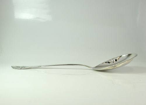 DANISH ART NOUVEAU SILVER SERVING SPOON CHRISTIAN HEISE 1927 - ADDITIONAL PHOTO 2