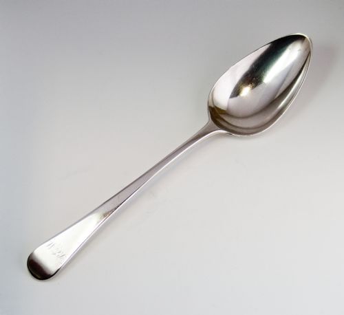 GEORGE III SILVER TABLE SPOON LONDON 1795 BY JOHN BLAKE - ADDITIONAL PHOTO 1