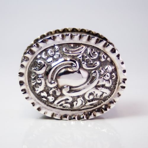 BEAUTIFULLY ORNATE VICTORIAN SILVER PILL TRINKET BOX BIRMINGHAM 1898 NJL9908 - ADDITIONAL PHOTO 5
