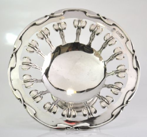 ART NOUVEAU SILVER TAZZA LONDON 1901 WILLIAM HUTTON - ADDITIONAL PHOTO 6