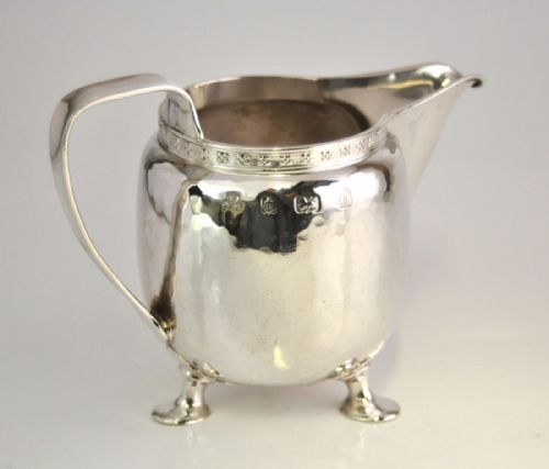 ARTS CRAFTS SILVER CREAM JUG HALLMARKED BIRMINGHAM 1913 G L CONNELL LTD NJL10654 - ADDITIONAL PHOTO 2
