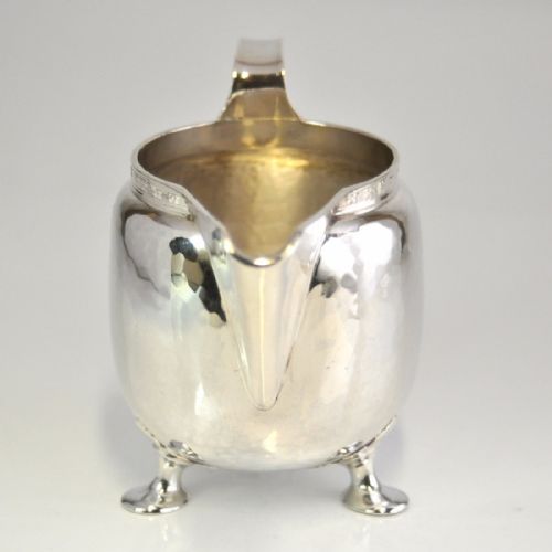 ARTS CRAFTS SILVER CREAM JUG HALLMARKED BIRMINGHAM 1913 G L CONNELL LTD NJL10654 - ADDITIONAL PHOTO 3