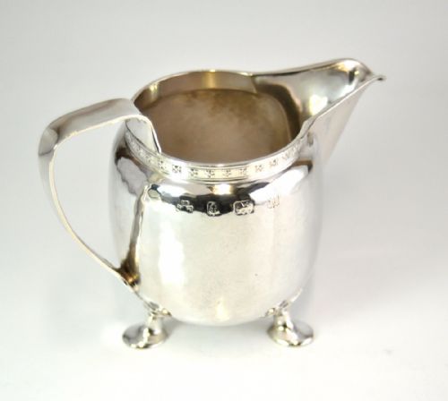 ARTS CRAFTS SILVER CREAM JUG HALLMARKED BIRMINGHAM 1913 G L CONNELL LTD NJL10654 - ADDITIONAL PHOTO 5
