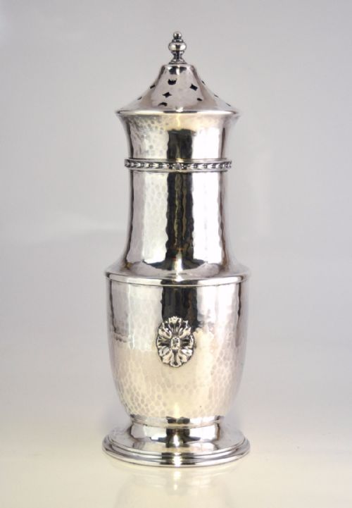 arts crafts solid silver sugar castor birmingham 1930 by a e jones njl10655 - CATEGORY: ANTIQUE SILVER - DATED 1930