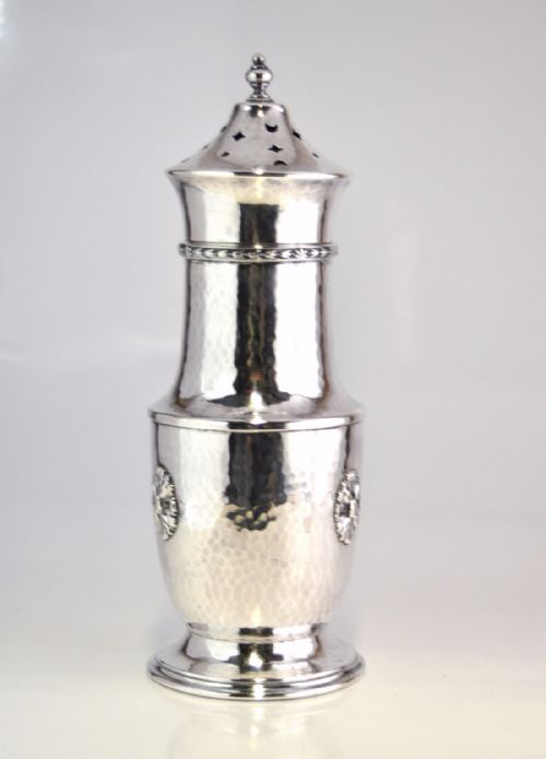ARTS CRAFTS SOLID SILVER SUGAR CASTOR BIRMINGHAM 1930 BY A E JONES NJL10655 - ADDITIONAL PHOTO 1