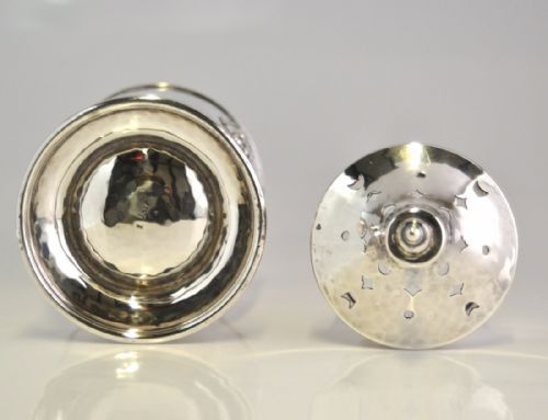 ARTS CRAFTS SOLID SILVER SUGAR CASTOR BIRMINGHAM 1930 BY A E JONES NJL10655 - ADDITIONAL PHOTO 5