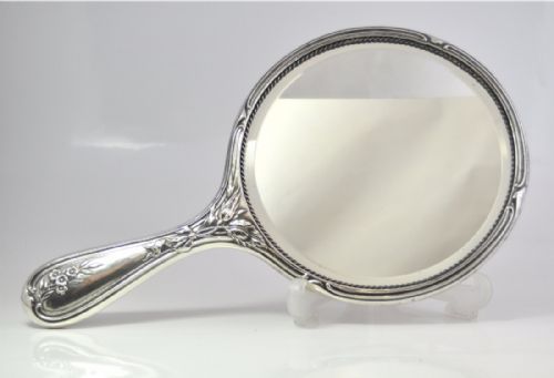 SILVER HAND MIRROR HALLMARKED BIRMINGHAM 1912 HENRY MATTHEWS NJL10671 - ADDITIONAL PHOTO 1