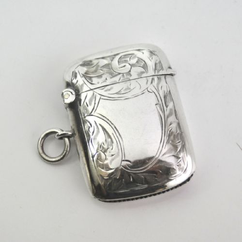 silver vesta case birmingham 1915 w h haseler - CATEGORY: ANTIQUE SILVER - DATED 1920
