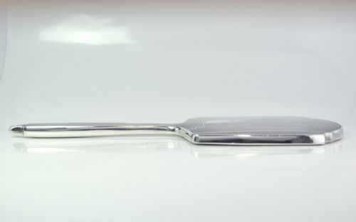 SILVER ART DECO HAND MIRROR BIRMINGHAM 1935 W H NEALE - ADDITIONAL PHOTO 6