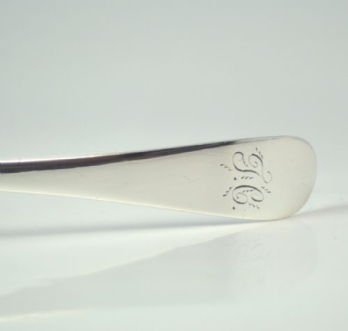 SILVER TABLESPOON INCUSE MARK LONDON 1785 GEORGE SMITH - ADDITIONAL PHOTO 6