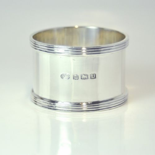 SILVER NAPKIN RING BIRMINGHAM 1928 ALEXANDER CLARK CO - ADDITIONAL PHOTO 1