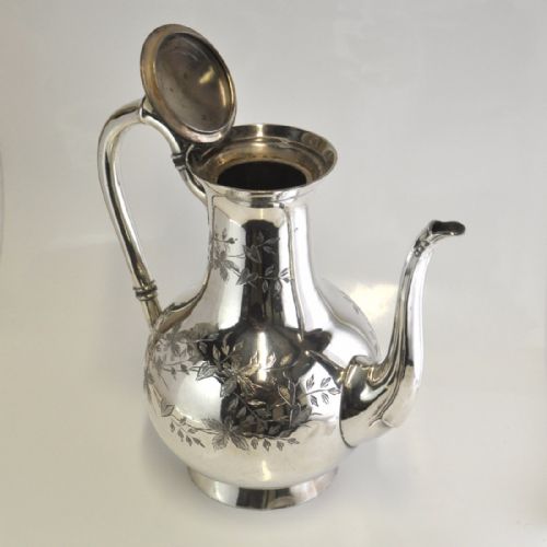 SILVER PLATED COFFEE POT AESTHETIC MOVEMENT ATKIN BROS - ADDITIONAL PHOTO 5