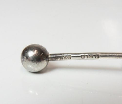 PAIR SILVER SALT SPOONS BIRMINGHAM 190708 JOSEPH GLOSTER - ADDITIONAL PHOTO 7
