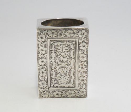 SILVER VICTORIAN MATCHBOX HOLDER BIRMINGHAM 1884 S BLANCKENSEE - ADDITIONAL PHOTO 1
