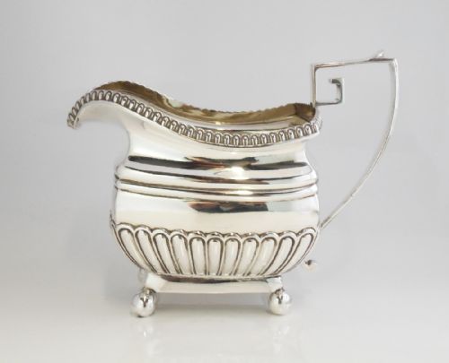 silver cream jug london 1809 a g burrows - CATEGORY: ANTIQUE SILVER - DATED GEORGIAN