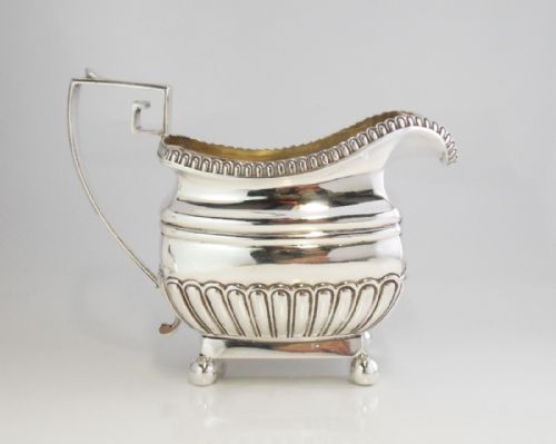 SILVER CREAM JUG LONDON 1809 A G BURROWS - ADDITIONAL PHOTO 1