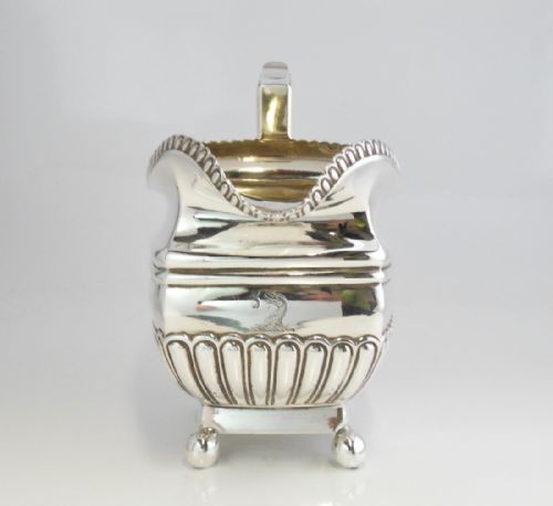 SILVER CREAM JUG LONDON 1809 A G BURROWS - ADDITIONAL PHOTO 2