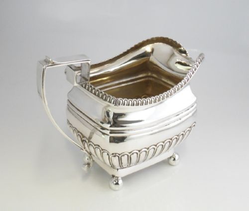 SILVER CREAM JUG LONDON 1809 A G BURROWS - ADDITIONAL PHOTO 4