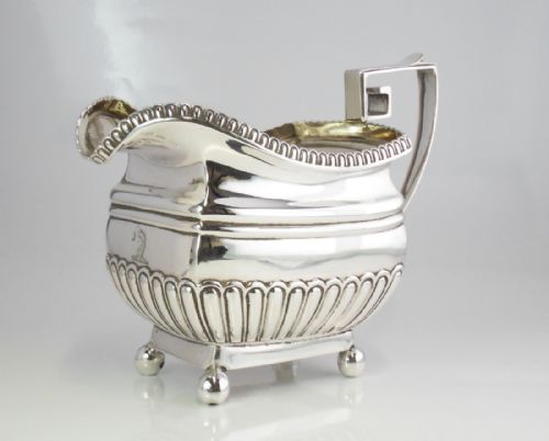 SILVER CREAM JUG LONDON 1809 A G BURROWS - ADDITIONAL PHOTO 9
