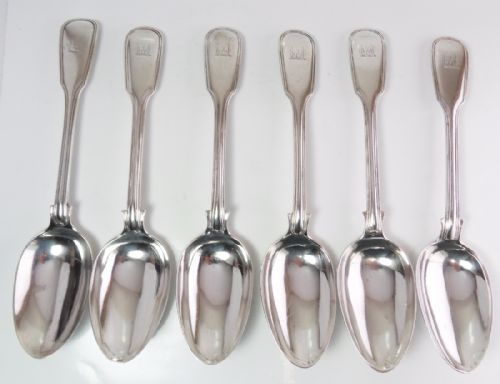 SET OF 6 SILVER TABLESPOONS HALLMARKED LONDON 18421852 - ADDITIONAL PHOTO 5