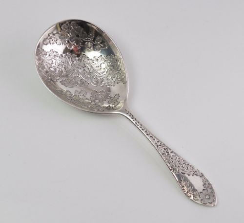 silver caddy spoon london 1891 james wakely fc wheeler - CATEGORY: ANTIQUE SILVER - DATED VICTORIAN