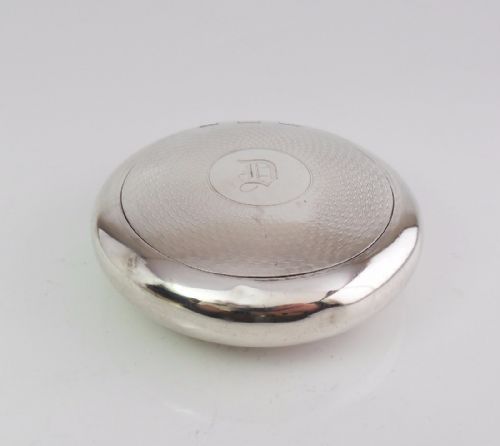 SILVER SQUEEZE TABACCO POT BIRMINGHAM 1911 MAPPIN WEBB - ADDITIONAL PHOTO 2
