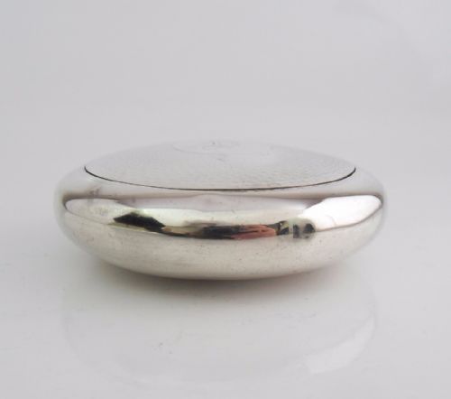 SILVER SQUEEZE TABACCO POT BIRMINGHAM 1911 MAPPIN WEBB - ADDITIONAL PHOTO 3