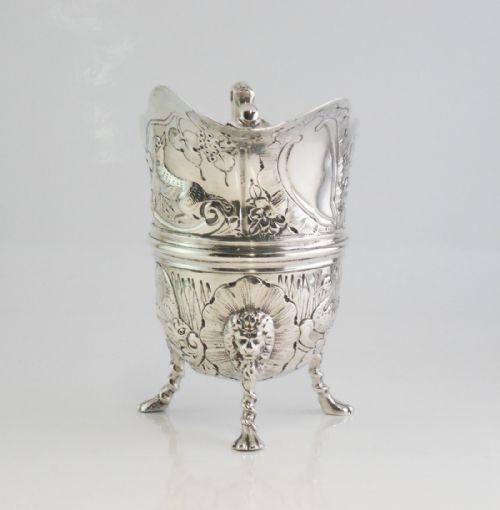SILVER ANIMAL DECORATION CREAM JUG BIRMINGHAM 1895 - ADDITIONAL PHOTO 3