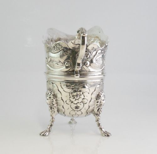 SILVER ANIMAL DECORATION CREAM JUG BIRMINGHAM 1895 - ADDITIONAL PHOTO 4