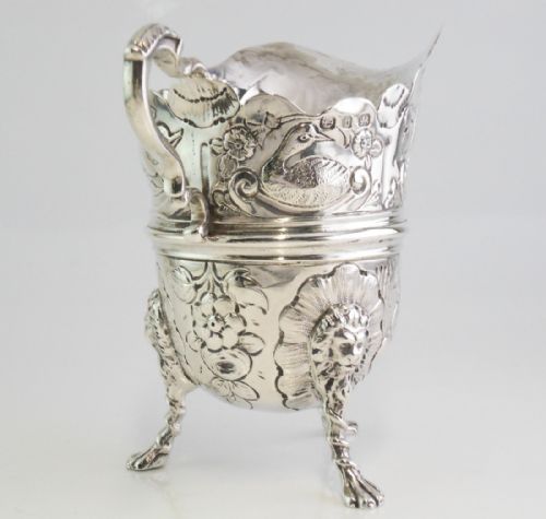 SILVER ANIMAL DECORATION CREAM JUG BIRMINGHAM 1895 - ADDITIONAL PHOTO 8
