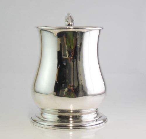 SILVER BALUSTER TANKARD MUG LONDON 1935 - ADDITIONAL PHOTO 3