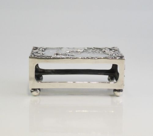 SCENIC SILVER MATCH BOX COVER BIRMINGHAM 1904 - ADDITIONAL PHOTO 4
