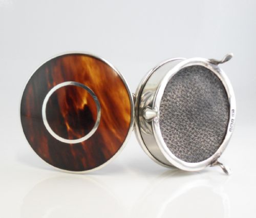 SILVER TORTOISESHELL BOX BIRMINGHAM 1913 LEVI SALAMAN - ADDITIONAL PHOTO 6