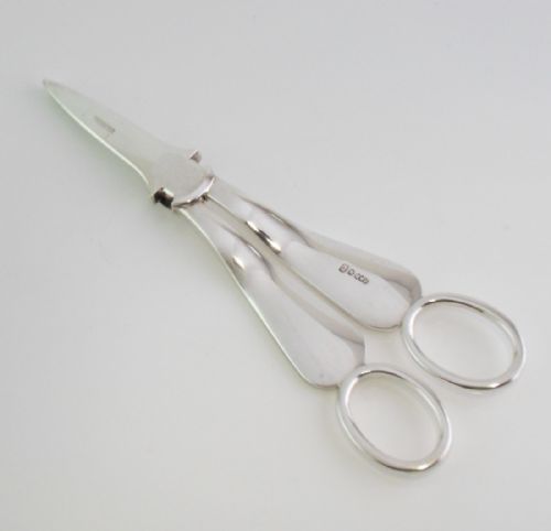 PRETTY SILVER PLATED GRAPE SCISSORS C 1920 - ADDITIONAL PHOTO 2