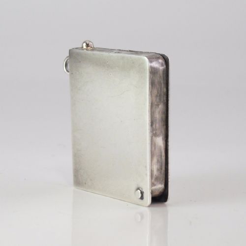 EDWARDIAN SILVER BOOK DESIGN SWIVEL STAMP CASE BIRMINGHAM 1902 NJL11073 - ADDITIONAL PHOTO 1