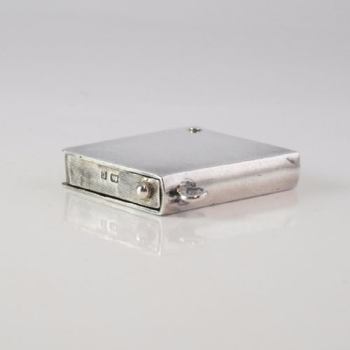 EDWARDIAN SILVER BOOK DESIGN SWIVEL STAMP CASE BIRMINGHAM 1902 NJL11073 - ADDITIONAL PHOTO 5