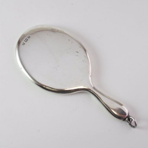 EDWARDIAN SOLID SILVER CHATELAINE MIRROR BIRMINGHAM 1903 - ADDITIONAL PHOTO 1