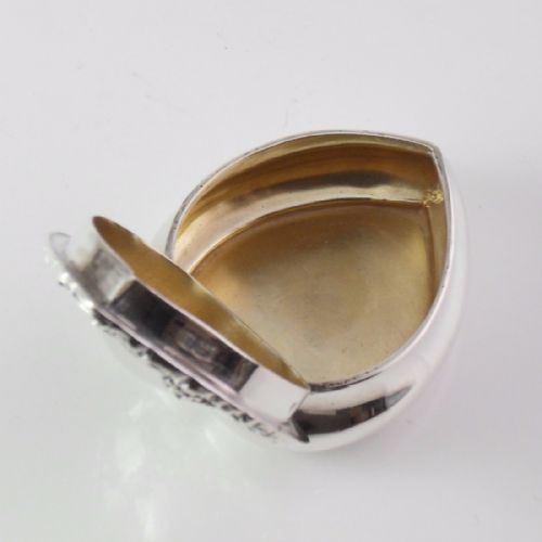 VICTORIAN SILVER HEART SHAPED BOX HENRY MATTHEWS BIRMINGHAM 1900 NJL11085 - ADDITIONAL PHOTO 5