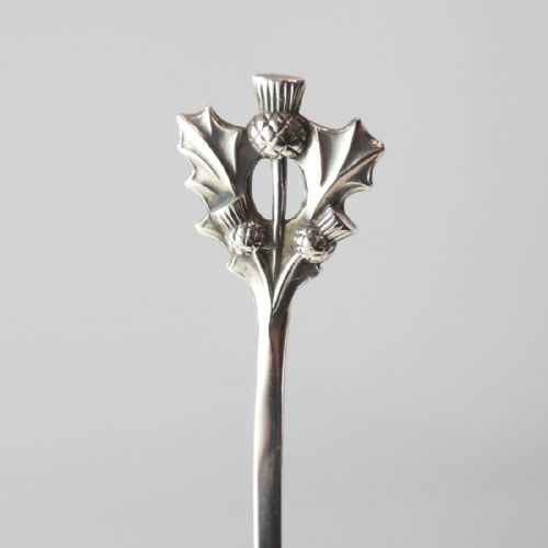 EDWARDIAN SILVER THISTLE TOP COCKTAIL FORK 1903 NJL11086 - ADDITIONAL PHOTO 6