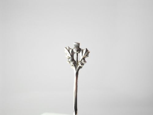 EDWARDIAN SILVER THISTLE TOP COCKTAIL FORK 1903 NJL11086 - ADDITIONAL PHOTO 7