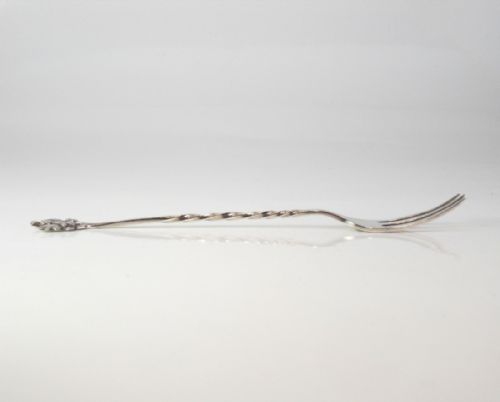 EDWARDIAN SILVER THISTLE TOP COCKTAIL FORK 1903 NJL11086 - ADDITIONAL PHOTO 8