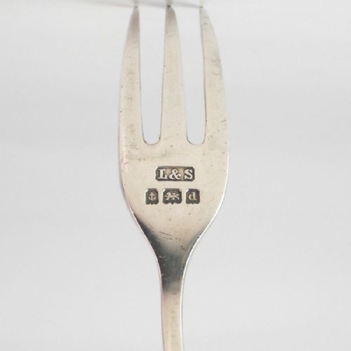 EDWARDIAN SILVER THISTLE TOP COCKTAIL FORK 1903 NJL11086 - ADDITIONAL PHOTO 9