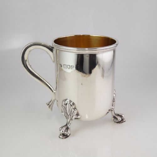 edwardian silver christening mug london 1910 wm hutton sons - CATEGORY: ANTIQUE SILVER - DATED EDWARDIAN