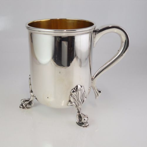 EDWARDIAN SILVER CHRISTENING MUG LONDON 1910 WM HUTTON SONS - ADDITIONAL PHOTO 1